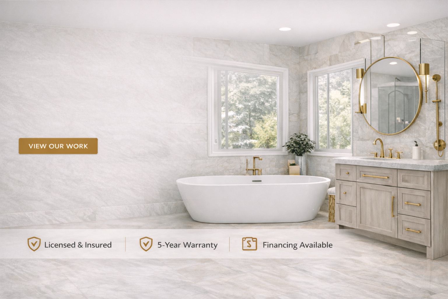 Finished bathroom remodel